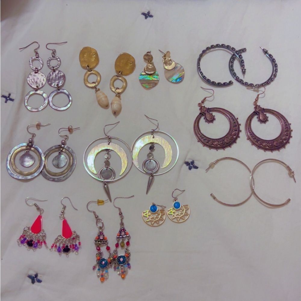 Lot of 11 custom earrings
